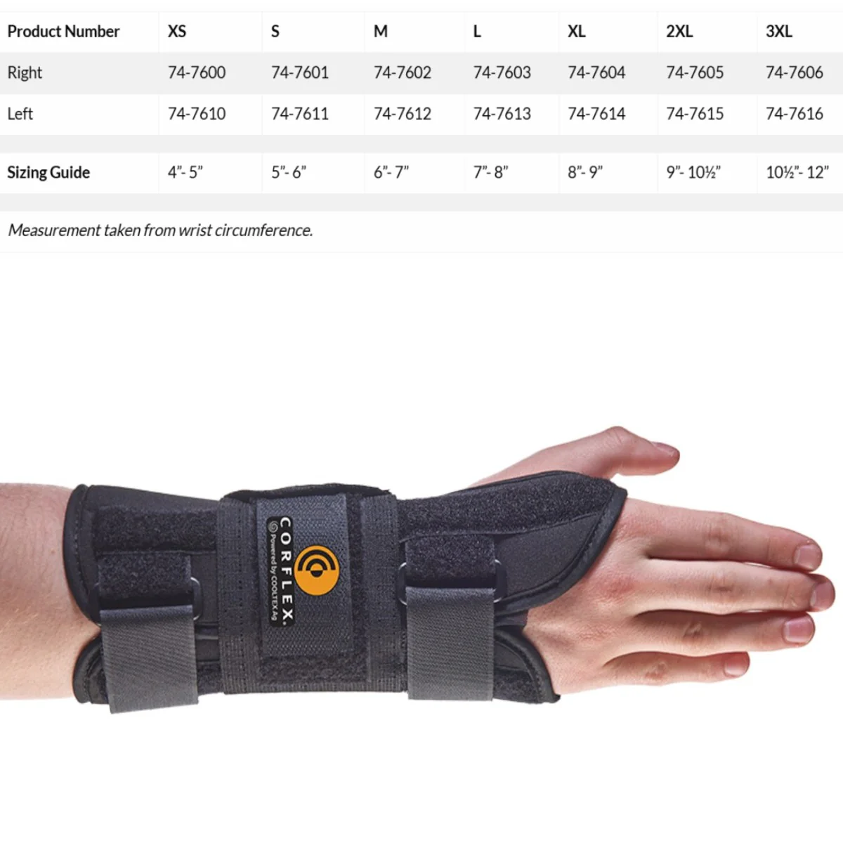 CoolTex AG 9" Wrist Splint with Strap - Image 5